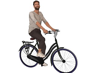 骑自行车的人精细人物模型(9)